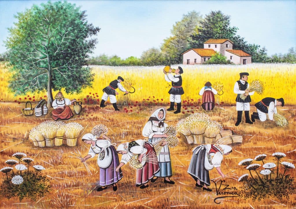 Le spigolatrici, olio su tela, 70x50 cm