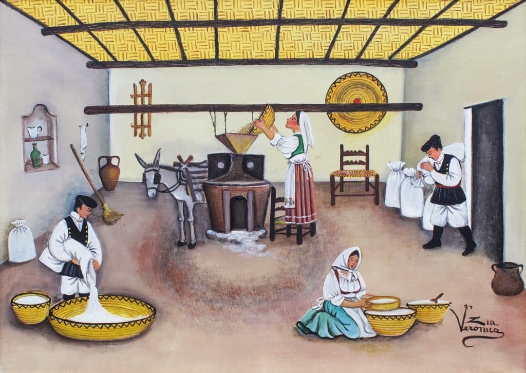 La farina, olio su tela, 70x50 cm